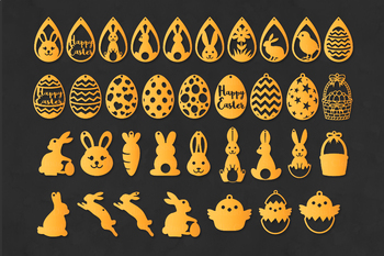 Download Easter Earring SVG, Easter Eggs Svg, Bunnies Earring Svg ...