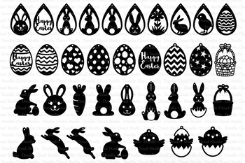 Download Easter Earring Svg Easter Eggs Svg Bunnies Earring Svg Easter Decorations