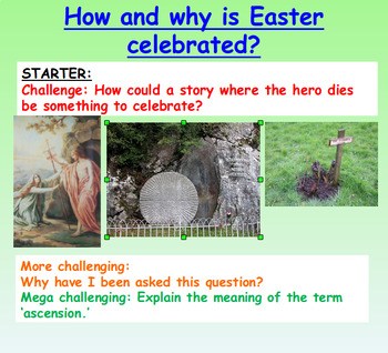 Preview of The Easter Story - Presentation and Worksheets
