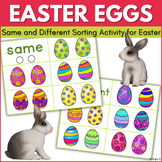 Easter Eggs Same and Different Sorting Activity Special Ed