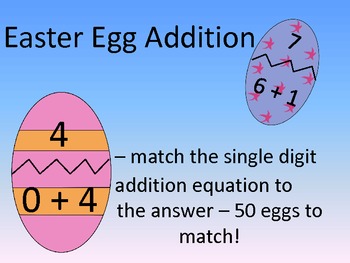 Easter Egg Addition - single digit by Book Fairies and Garden Gnomes