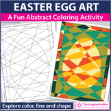 Abstract Easter Egg Art Activity, Spring Coloring Pages, M