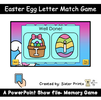 Preview of Easter Egg Basket Letter Match