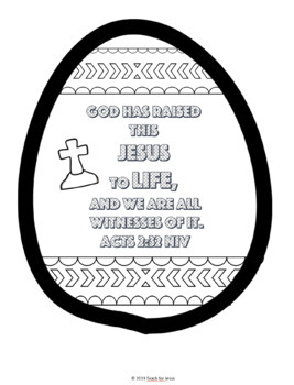 Easter Egg Bible Verse Coloring Sheet by Teach for Jesus | TpT