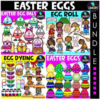 Preview of Easter Eggs Clip Art Big Bundle {Educlips Clipart}