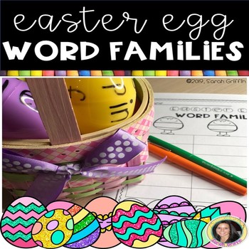 Preview of Easter Egg CVC Word Family Worksheet