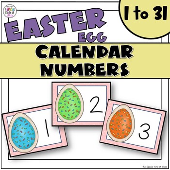Preview of Easter Egg Calendar Numbers