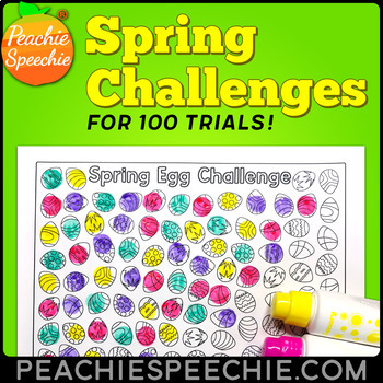 Preview of 100 Trials Articulation Spring Challenges