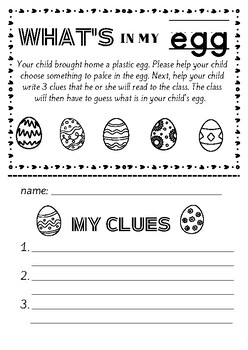Easter Egg Class Guessing by Fostering a Love of Learning | TPT