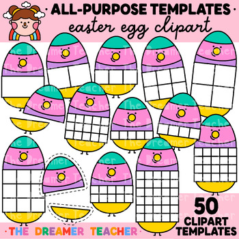 Preview of Easter Egg Clipart Templates