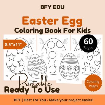 Preview of Easter Egg Collection* Coloring Pages For Kids 8.5x11 60 pages