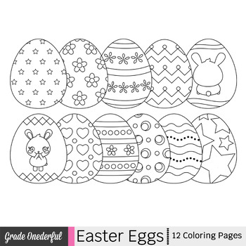 Download Easter Egg Coloring Book By Grade Onederful Teachers Pay Teachers
