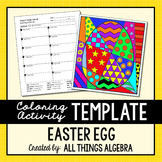 Coloring Activity Template: Easter Egg (Personal Use Only)