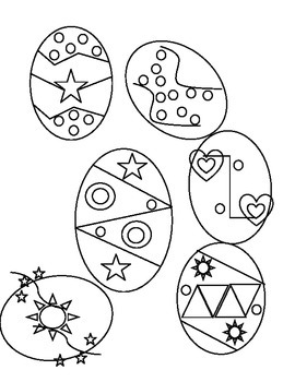 Preview of Easter Egg Coloring Page