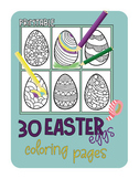 Easter Egg Coloring Pages Black White 30 Easter eggs with 