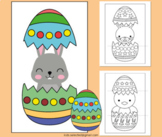 Easter Egg Coloring Pages Color Cut and Fold Activities Ki