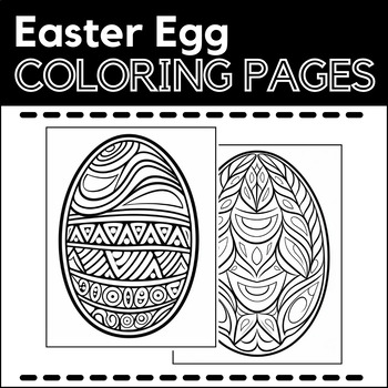 Preview of Easter Egg Coloring Pages - Doodle Coloring Sheets for Focus and Relaxation