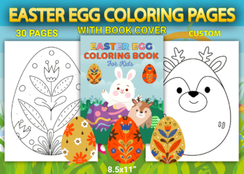 Preview of Easter Egg Coloring Pages With Book Cover