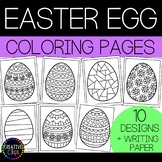 Easter Egg Coloring Pages (and writing paper) {Made by Cre