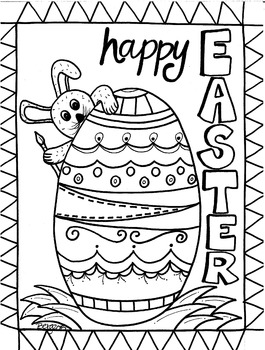 Preview of Easter Egg Coloring Sheet
