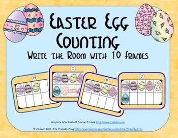 Preview of Easter Egg Counting with Ten Frames {Subitizing}