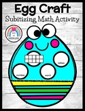 Easter Egg Craft Number Sense Subitizing Activity - Kinder