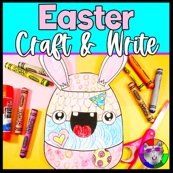 Preview of Easter Egg Craft and Writing Prompt Worksheets