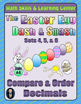 Preview of Easter Egg Dash & Smash Game Cards (Compare & Order Decimals) Sets 4-5-6