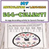 Easter Speech Therapy Activity- Egg Decorating for Articul