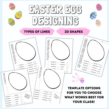 Preview of Easter Egg Design - Types of Lines and/or 2D Shapes