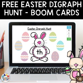 Preview of Digraph Activities | Free Easter Boom Cards Distance Learning