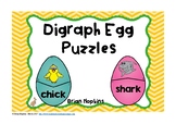 Digraph Puzzles - Literacy Phonics Center with Easter Egg Theme