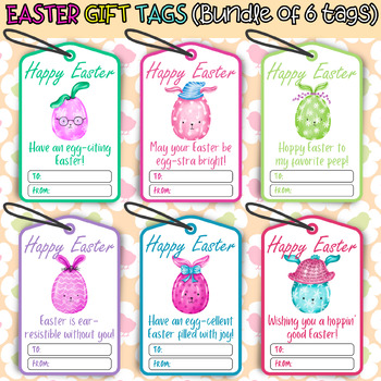 Preview of Easter Egg - Easter Gift Tag Printable Gift Tag Digital Download Easter Gift Tag