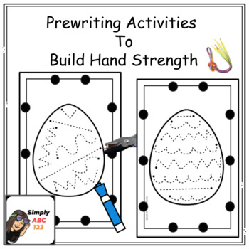 Easter Egg Fine Motor Tracing Prewriting Activity / Hole Punch