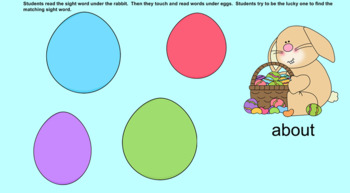 Preview of Easter Egg Sight Word Smartboard