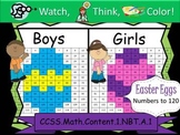 Easter Egg Hundreds Chart to 120 - Watch, Think, Color Mys