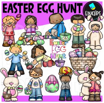 Preview of Easter Egg Hunt Clip Art Set {Educlips Clipart}