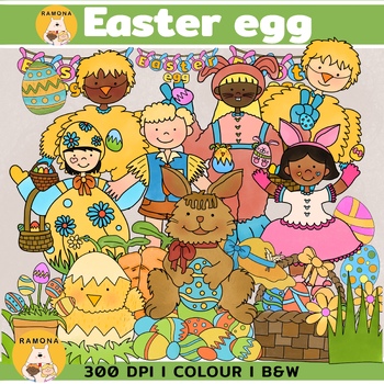 Preview of Easter Egg Hunt Clip Art Set (RAMONA)