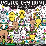 Easter Egg Hunt Clipart {easter clipart}