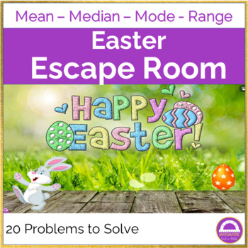 Preview of Easter Egg Hunt Digital Escape Mean Median Mode Range
