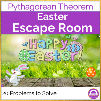 Preview of Easter Egg Hunt Digital Escape Room Pythagorean Theorem