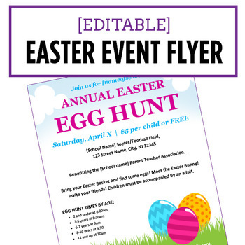 Preview of Spring Event Flyer or Party Invitation - Editable Advertisement