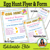 Easter Egg Hunt Flyer, Spring Party Invitation - Editable 