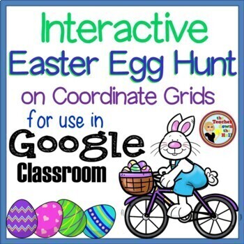 Preview of Easter Egg Hunt Interactive Google Slides I Coordinate Grid Activity I Math Game