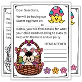 Easter Egg Hunt Letter! Letter to parents | Eaditable East