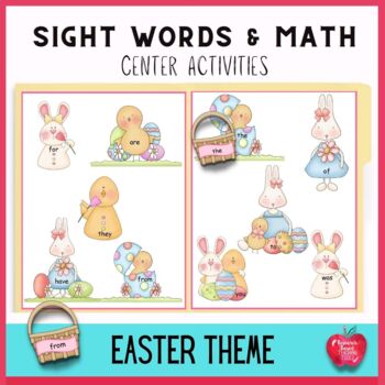 Preview of Literacy and Math Center Activities for Easter