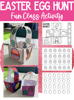 Preview of Easter Egg Hunt | Mini Eggs & Easter Basket | Fun Class Activity