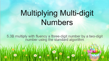 Preview of Easter Egg Hunt Multiplying Multi-Digit Numbers