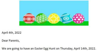 Preview of Easter Egg Hunt Parent Letter (Bilingual)