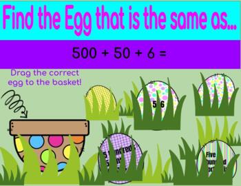 Easter Egg Hunt | Place Value| 2 and 3 Digit | Google Slides | TPT